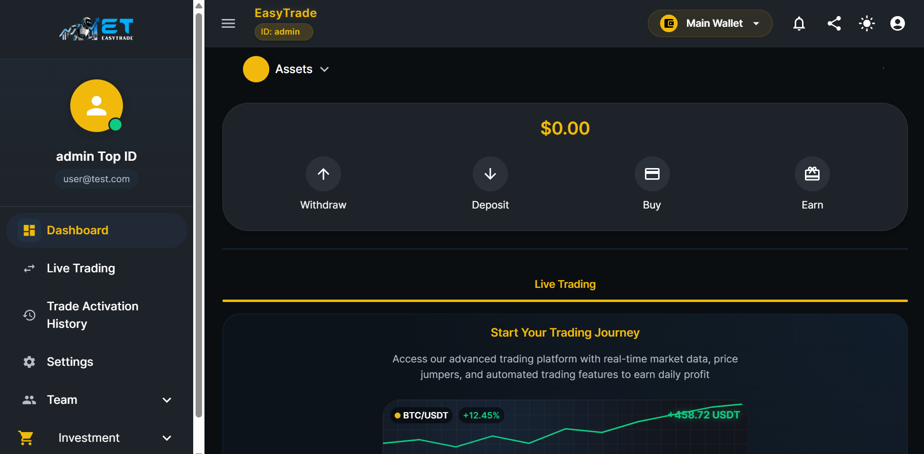 EasyTrade project preview